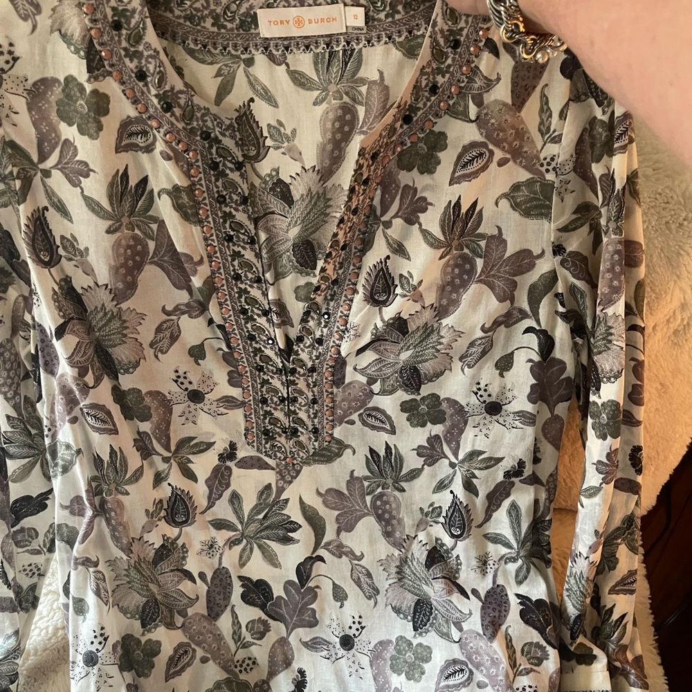 Beaded Tory Burch Tunic